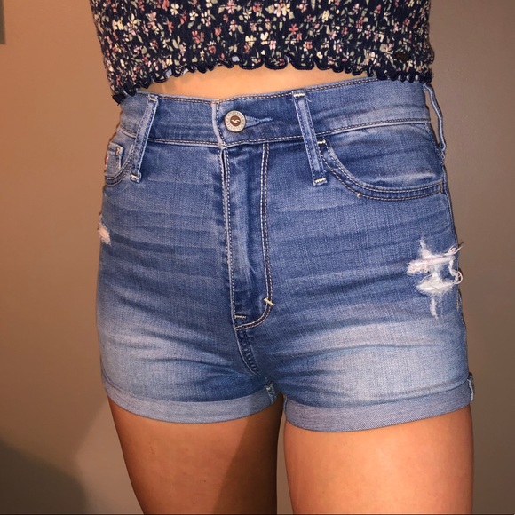 Denim High Waisted Shorts - Picture 4 of 4